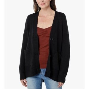 Madewell Black Allston Double-Button Cardigan Sweater Size Small